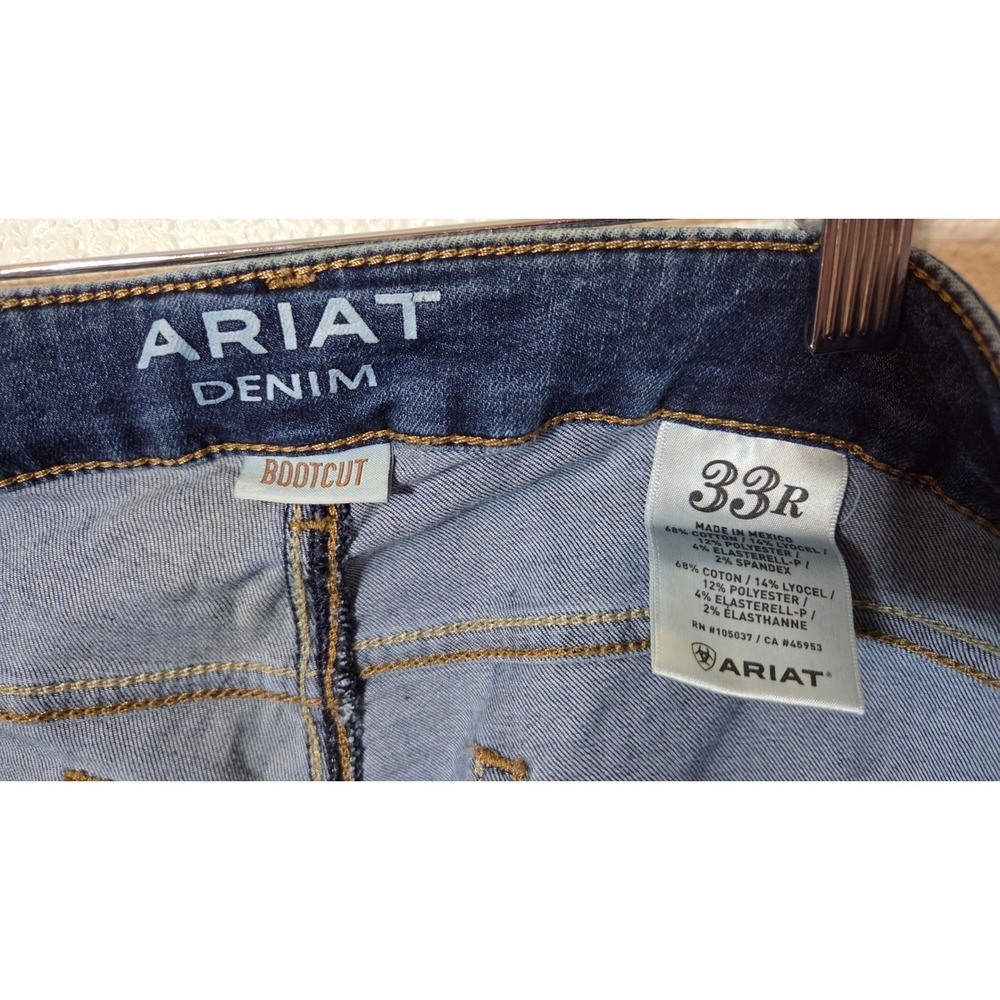 Ariat Jeans Women's 33R Blue Bootcut Medium Wash Stretch Western Cowgirl Denim - Picture 3 of 10